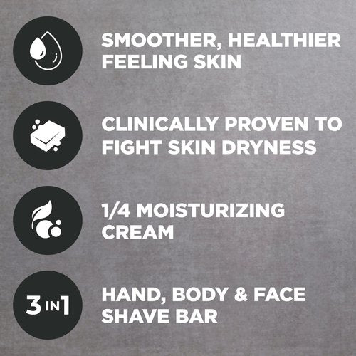 DOVE MEN + CARE Hand & Body Face + Shave Bar Sensitive Skin 6 Count for sensitive skin 3.75 oz