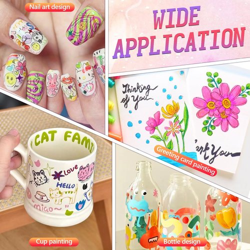 12 Color Nail Art Pens Set,Nail Art Markers Polish Pen,3D Quick-Dry Nail Polish Pens,Drawing Painting Liner Brush for Graffiti Dotting Drawing Painting Point Liner DIY