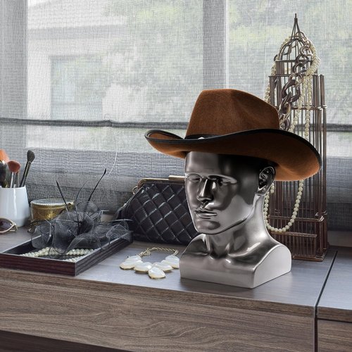 Peohud Male Mannequin Head, Professional Manikin Head, Bald Training Head for Display Wigs, Hats, Sunglasses, Headphone