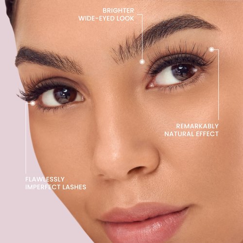 KISS The New Natural, False Eyelashes, 'Pearl Earring', 12mm, Includes 4 Pairs Of Lashes, Easy to Apply, Reusable Lash Clusters
