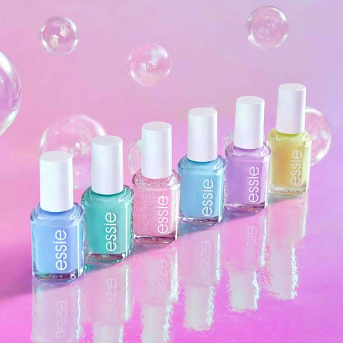 essie Salon-Quality Nail Polish, 8-Free Vegan, Feel The Fizzle, Blue, Ride The Soundwave, 0.46 oz.
