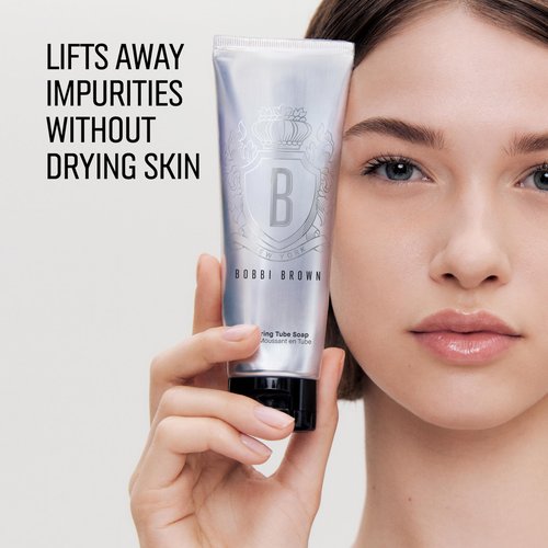 Bobbi Brown Lathering Tube Soap | Cream-to-Foam, Moisture-Boosting Cleanser | Plant-Derived, Makeup-Removing Cleansing Technology, 4.2 Ounce