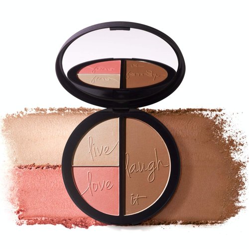 IT Cosmetics Anti-Aging Matte Radiance Luminizer & Brightening Blush Palette - Hydrolyzed Collagen & Silk Peptides