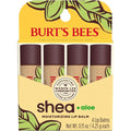 Burt's Bees Lip Balm - Shea & Aloe Moisturizer with Natural Beeswax | 4 Tubes, 0.15 oz Each