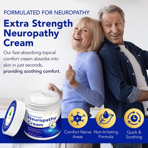 Neuropathy Cream,Neuropathy Soothing Cream - Maximum Strength for Feet, Hands, Legs & Back, Non-Greasy, Plant-Based Formula for Men & Women