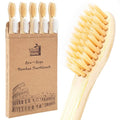 Tooth HaHa Bamboo Toothbrushes for Adults, BPA-Free Soft Tapered Bristles, Eco-Friendly Natural Organic Wooden Toothbrush, 10-Count Toothbrushes Travel Set