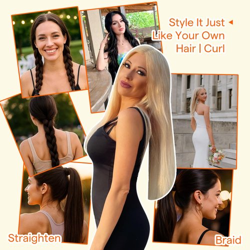 Full Shine Sew In Hair Extensions Real Human Hair Weft Hair Extensions Remy Straight Hair Weft Extensions Color Ash Brown Highlight Blonde Machine Tied Weft Extensions 12 Inch 80G
