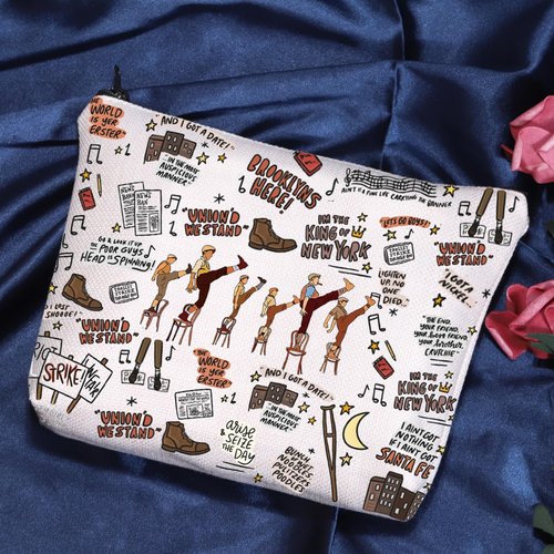 POFULL Musical Theatre Inspired Gift Newsboy Theatre Cosmetic Bag Musical Lover Gift