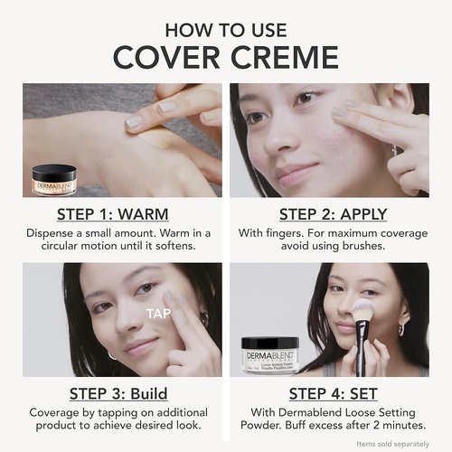 Dermablend Cover Crème - Full Coverage Foundation Makeup with SPF 30 | Hydrating Cream Concealer, 1 OZ