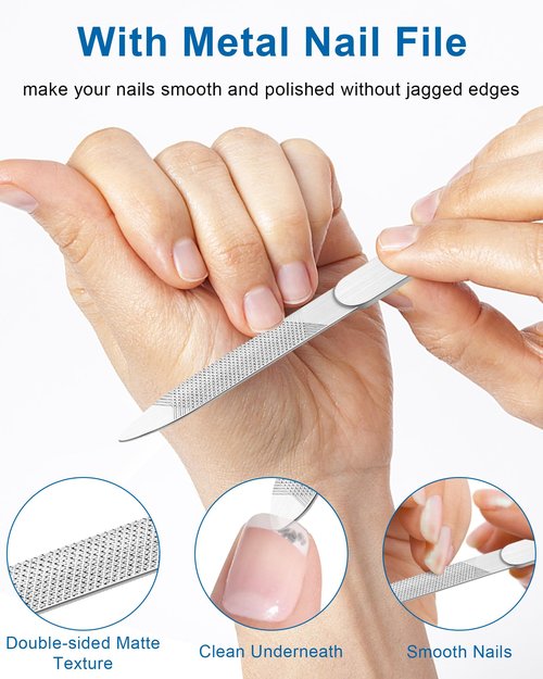 IDEEEPAN Toenail Clippers for Thick Toenails & Ingrown Nails, Slanted Curved Blade, Wide Mouth, Angled Head Toe Nail Clippers for Seniors with Long Handle & No Splash Catcher - Black