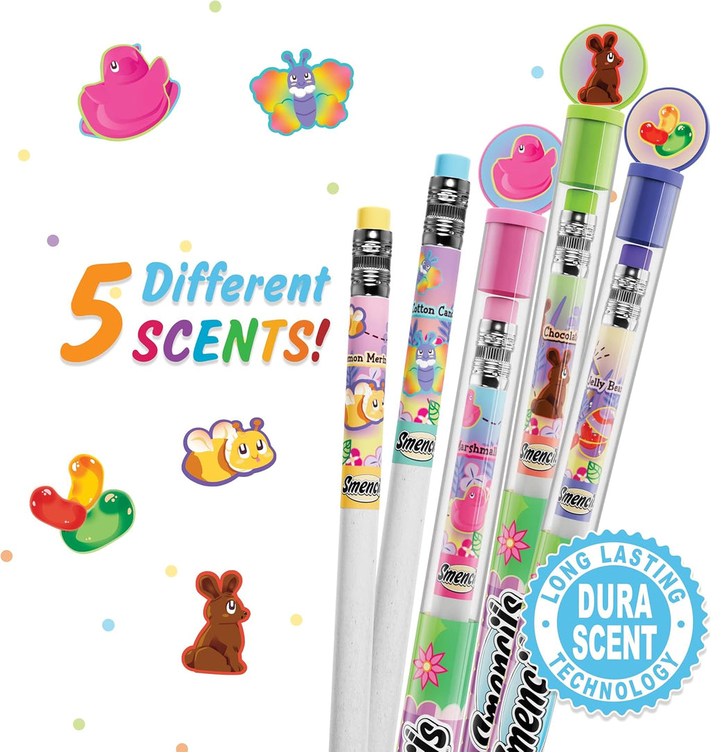 Spring Smencils - Scented HB #2 Pencils, 5 Count | Perfect Gifts for Kids & Classroom Rewards