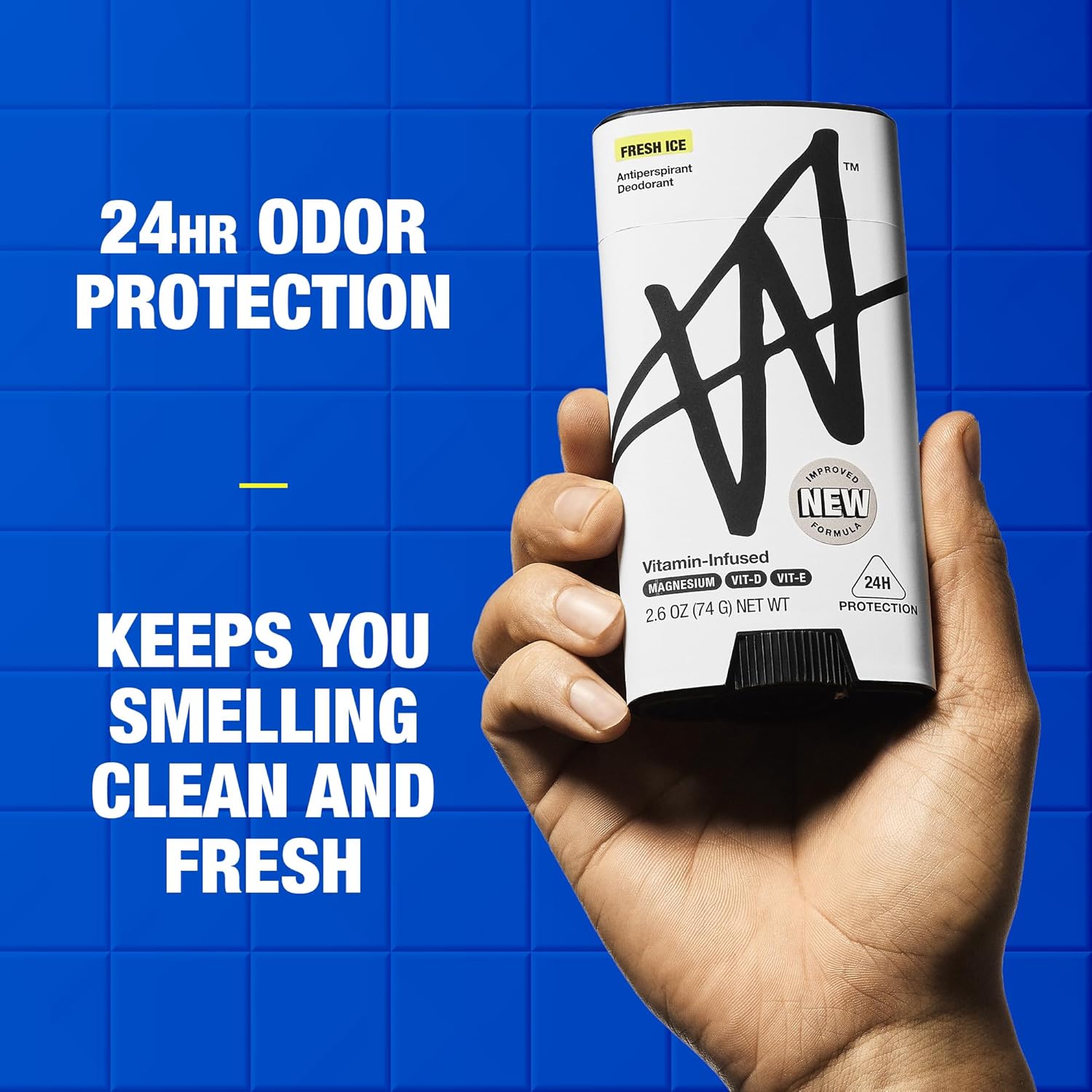 W By Jake Paul Antiperspirant Deodorant - 24-Hour Sweat Protection & Odor Blocking, Fresh Ice Scent, 2.6 oz (Pack of 2)