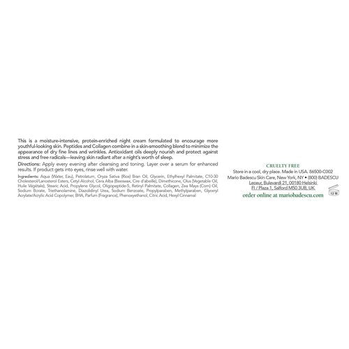 Mario Badescu Protein Night Cream - Anti-Aging Face Moisturizer with Peptides & Vitamins A & E | 1 OZ