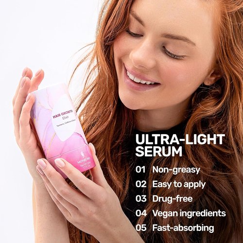 Skiennix Hair Growth Serum - Fast-Absorbing Turmeric & Caffeine Formula for Thinning Hair | Vegan Scalp Treatment