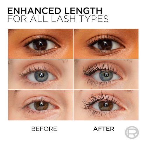 L’Oreal Paris Telescopic Mascara - Volume & Length Formula, Washable, Blackest Black, 0.27 Fl Oz.