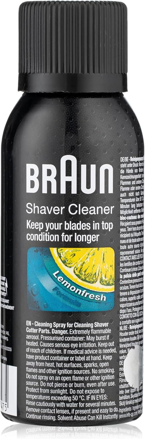 Braun Shaver Cleaner Spray - Deep Clean & Refreshing Formula | 100ml