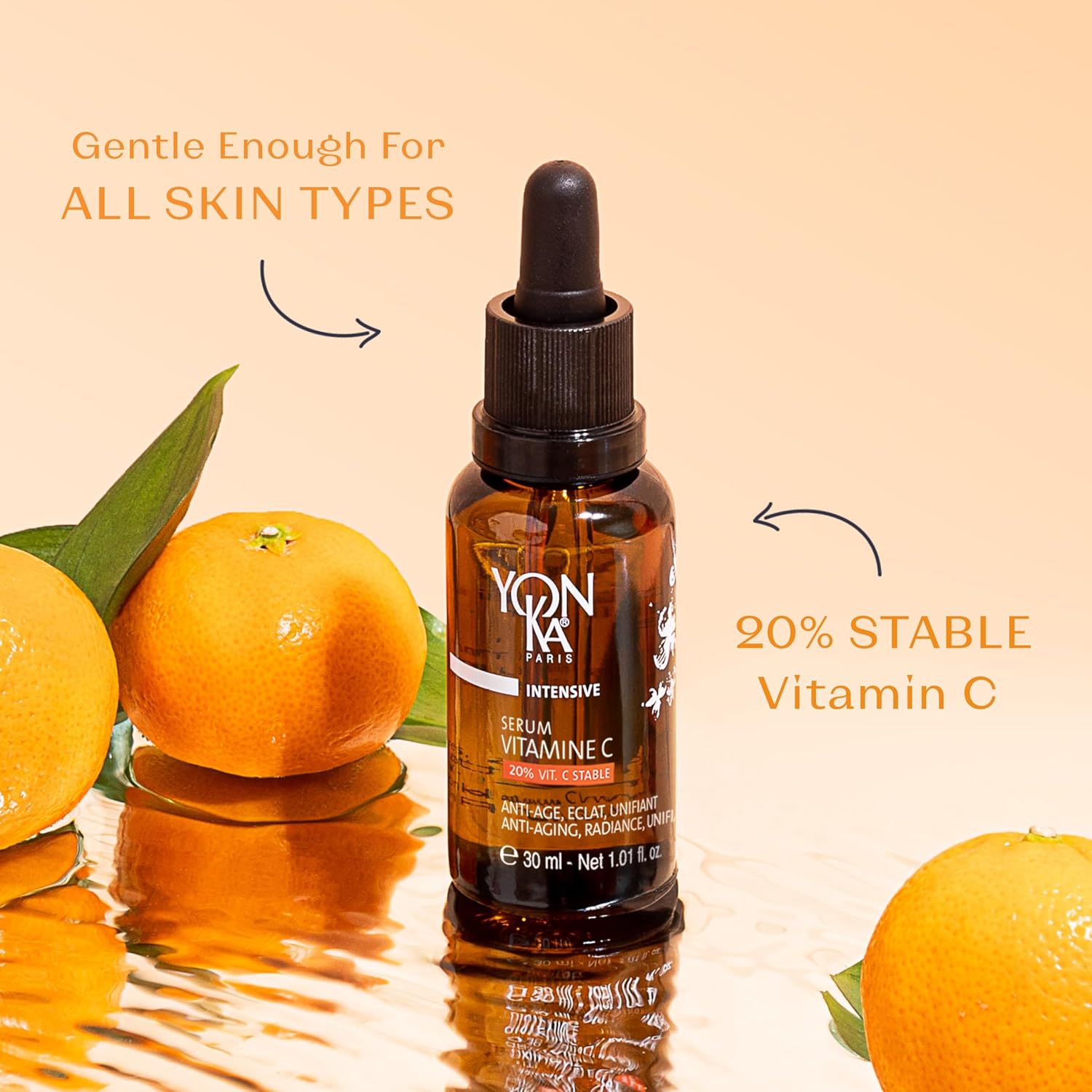 Yon-Ka 20% Vitamin C Serum - Anti-Aging Face Treatment to Even Tone & Firm Skin | 99% Natural Ingredients