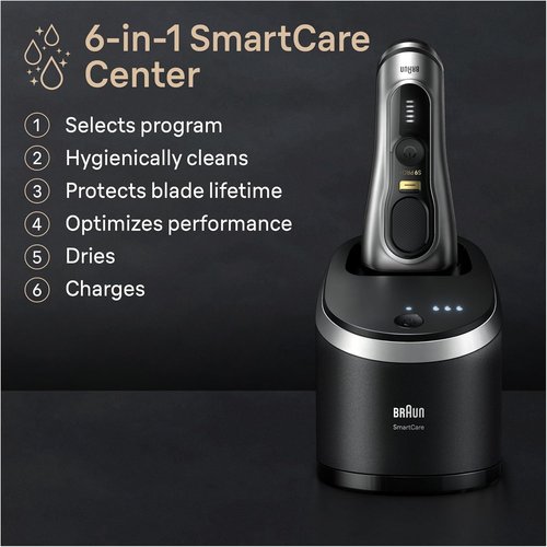 Braun Series 9 PRO+ Electric Razor - 5 Pro Shaving Elements for Ultimate Closeness & Comfort | 6-in-1 SmartCare Center