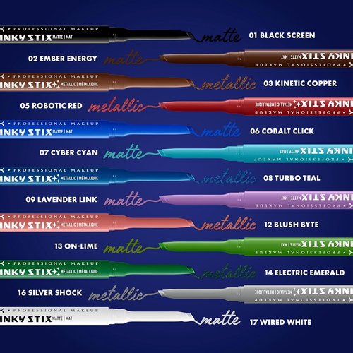 NYX Professional Makeup Epic Inky Stix Eyeliner - Waterproof Cream Gel Formula | 24HR Long-Lasting Wear - 01 Black Screen (Matte Black)