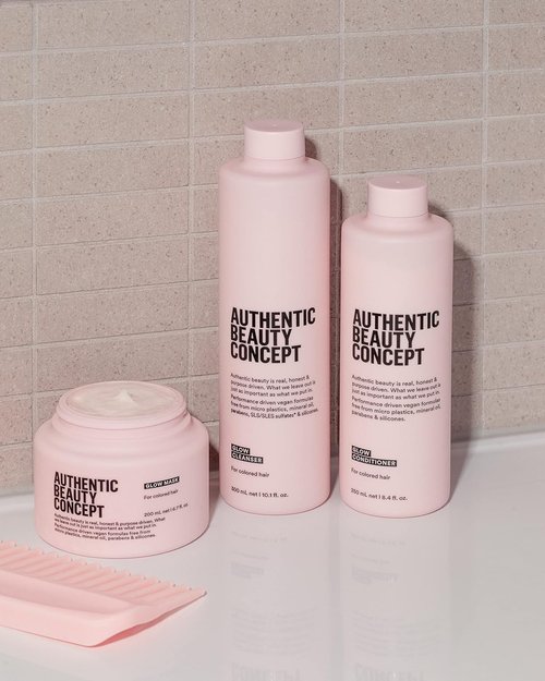 Authentic Beauty Concept Glow Mask - Color Treated Hair Treatment | Enhances Softness & Shine | Vegan & Cruelty-Free