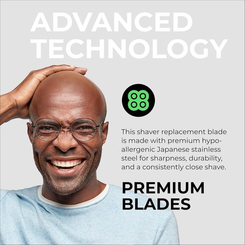 Skull Shaver Forte PRO 4 Head Replacement Blade - Wet & Dry Rotary Shaver Blade - Japanese Stainless Steel