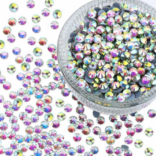 NCB 14400pcs Hotfix Crystal Rhinestones for Clothes Crafts, Hot Fix Bulk Flatback Crystals, Iron on Hotfix for DIY Decoration 100 Gross (Crystal AB, ss10/14400pcs)