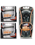 Dorco Pace 6 - Six Blade Razor Blade System - Value Pack (10 Pack + 1 Handle)