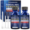 PHARMBANNER Toenail Fungus Treatment Extra Strength: 25% Undecylenic Acid Toe & Fingernail Fungus Renewal - Nail Fungus Treatment Kit with Brush & File - For Ingrown Nails & Discoloration