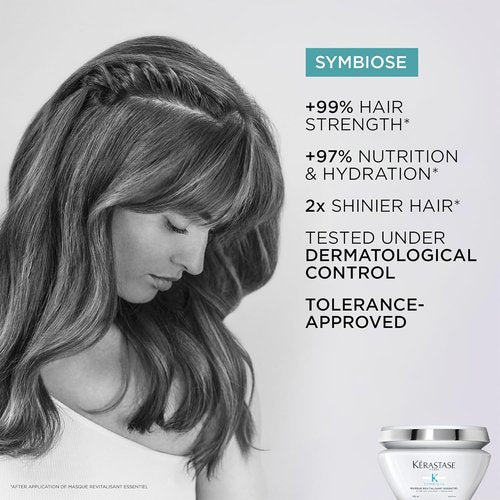 Kerastase Symbiose Hydrating Hair Mask - Deeply Hydrates & Strengthens Dry Hair | 6.8 Fl Oz