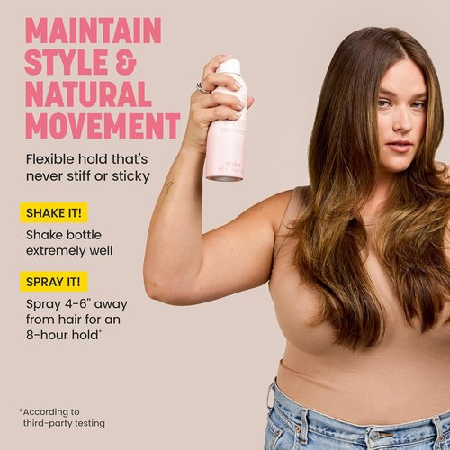 Drybar Seltzer Spritz Flexible Hold Hairspray - 8-Hour Hold with Touchable Finish, Ultrafine Mist, Vegan & Cruelty-Free