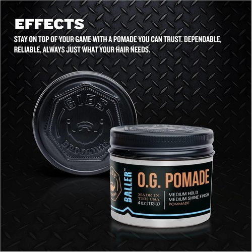 GIBS O.G. Baller Pomade - Flexible Hold & Medium Shine | Water-Based for All Hair Types