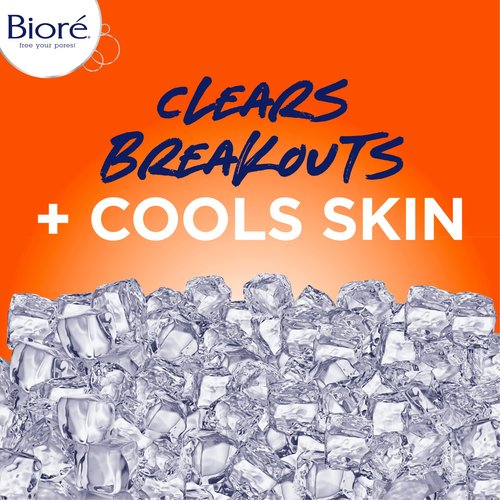 Biore Blemish Fighting Ice Cleanser Face Wash with Salicylic Acid, Clears and Helps Prevent Acne Breakouts, Cools & Refreshes Skin, Oil Free, 6.77 Oz (Pack of 3)