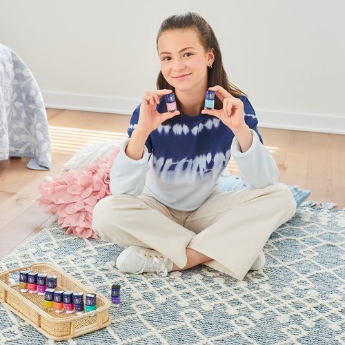 Celestial 12-Pack Nail Polish Tower for Girls & Teens - 12 Vibrant, Non-Toxic Colors - Safe & Fun Nail Polish Set for Kids Ages 8+ Perfect for Birthdays, Parties, & DIY Manicures by 3C4G Make It Real