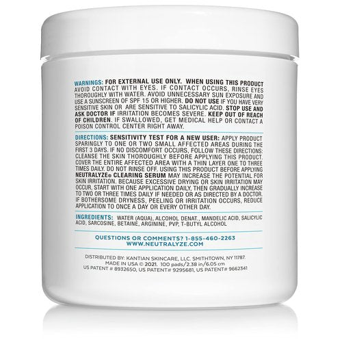 Neutralyze Exfoliating Acne Treatment Wipes - Maximum Strength, Textured Acne Pads with Mandelic Acid & Salicylic Acid for Face & Body - Suitable for All Skin Types, Teens & Adults (100 Wipes)