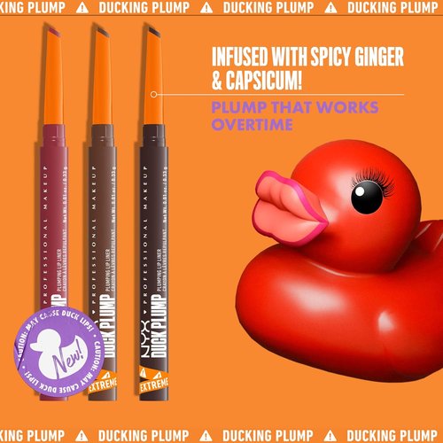 NYX Professional Makeup Duck Plump Lip Liner - Long-Lasting Matte Pencil in Nude Flip (10HR Wear)