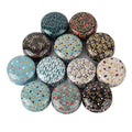 Framendino, 12 Pack Mini Tinplate Candle Tin Jars with Lids, Empty Reusable Round Travel Cans Refillable Container for Making, Eye Shadow, Jewelry, Pendant