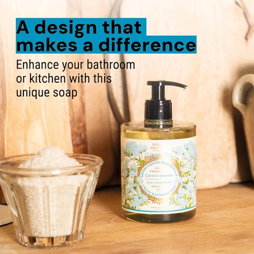 Panier des Sens - Fresh Sea Fennel Hand Soap - Moisturizing & Refillable - 97% Natural - 16.9 Fl Oz