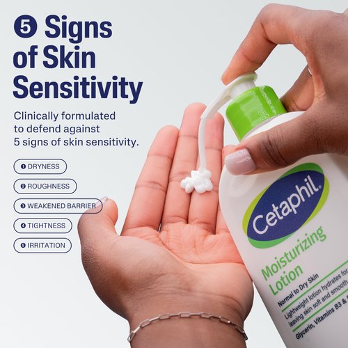 Cetaphil Daily Facial Cleanser Lotion for Combination to Oily, Sensitive Skin, 16 oz + Travel Size Moisturizing Lotion 2 oz