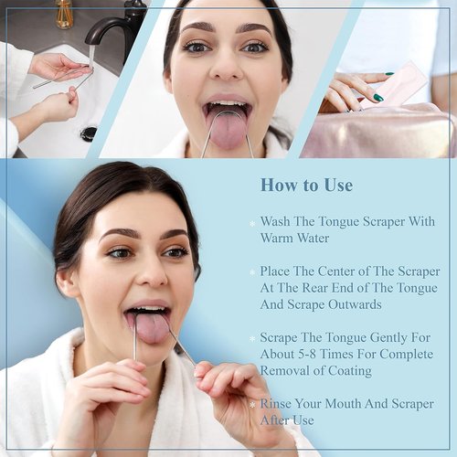 MasterMedi Tongue Scraper - Easy-To-Use Oral Care Tool with Travel Case | Single Pack for Adults