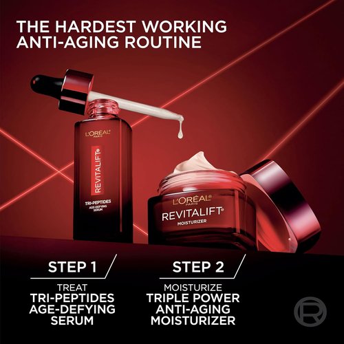 L'Oreal Paris Revitalift Triple Power Face Serum - Anti-Aging Formula Reduces Wrinkles & Firms Skin