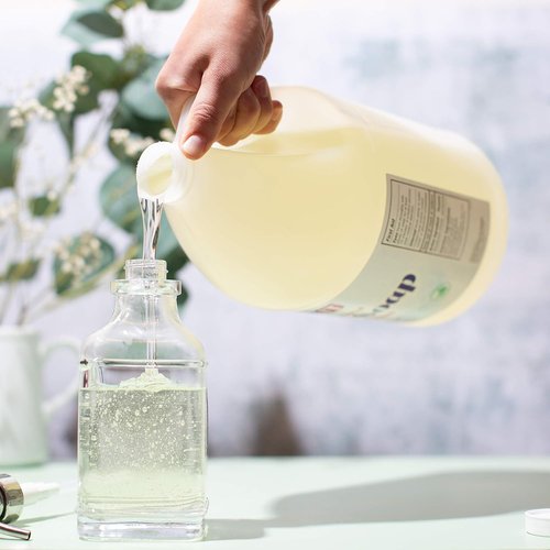 Sanit Silky Clean Antibacterial Hand Soap Refill - Moisturizing Formula with Coconut Oil & Aloe Vera - 1 Gallon, Vanilla