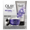 Olay Retinol 24 Duo Pack, Renewing Exfoliating Cleanser, FragranceFree 5.0 FL oz, Night Moisturizer, Fragrance-Free, 1.7 oz, 4ct Retinol Cleansing Melts