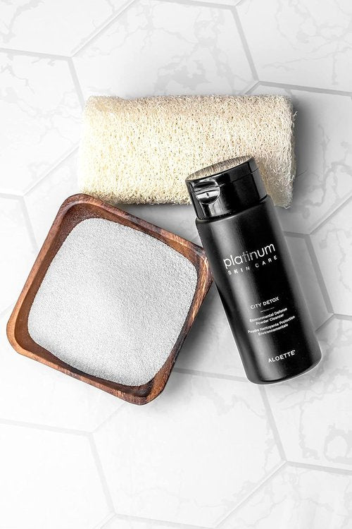 Aloette City Detox Charcoal Infused Powder Cleanser - Sulfate & Cruelty Free | 1.7 Fl Oz