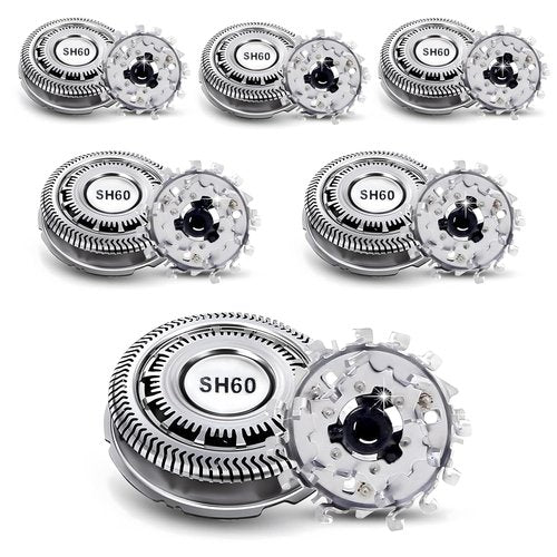 Philips Norelco 6-Pack Replacement Heads | Upgraded Blades for Series 6000 Shavers S6810/S6820/S6850/S6880