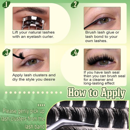 Manga Lash Clusters Spikes Lash Extension Wispy Cluster Eyelash Extensions D-curly Volume DIY Lash Extension Anime Eyelash Clusters 10-18MM Spiky Individual Lashes by Newcally