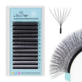 GLAMLASH W Eyelash Extensions 7D Russian Volume Premade Fan Natural Soft Matte Black False Lashes Professional Salon Supplies(7D,0.07,D,13mm)