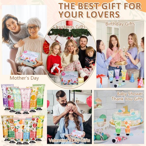60 Pack Hand Cream Gift Set For Women, Mini Hand Lotion Travel Size in Bulk for Dry Cracked Hands, Mothers Day Gifts,Teacher Appreciation Gifts,Thanksgiving Gift, Bridesmaid Gift,Party Favors