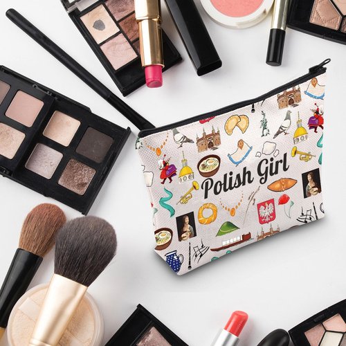 G2TUP Funny Lover Makeup Bag - Polish Landmarks Cosmetic Bag - Vacation Gift Souvenir