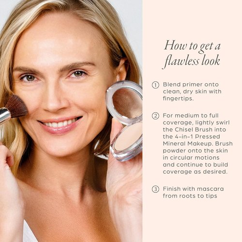 PÜR Minerals Multitasking Essentials Kit | Makeup Gift Set with Primer, Mascara, Powder & Brush