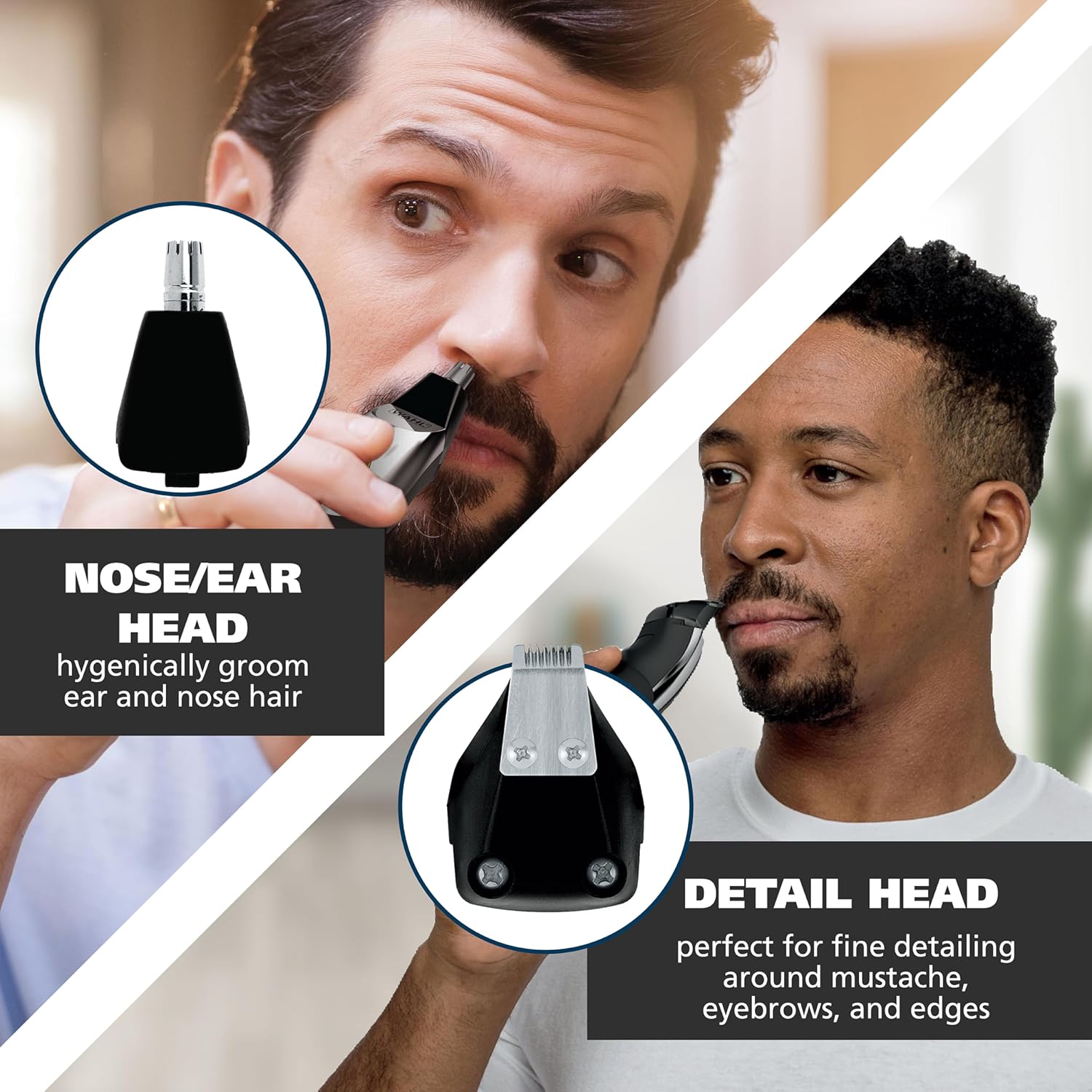 Wahl Groomsman Pro Beard Trimmer for Men - Rechargeable Cordless with 3 Attachments for Beard, Nose & Ear Hair - Model 5617